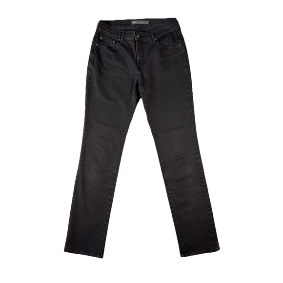 Levi's Denim - Levis 505 Straight Leg Jeans Womens 6 Black Mid Rise Stretch Denim Pants 31x32.5